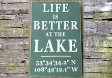 Load image into Gallery viewer, Customized Life is Better at the Lake Wooden Sign, Customized Life is Better at the Lake Distressed Sign, Wooden Sign, Home Decor
