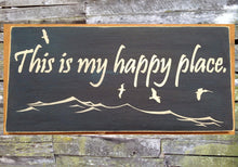 Load image into Gallery viewer, This is My Happy Place - Ocean Themed Wooden Sign, This is My Happy Place - Ocean Themed Distressed Sign, Wooden Sign, Home Decor
