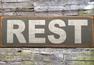 Rest Wooden Sign, Rest Distressed Sign, Rest Rustic Wooden Sign, Rest Handmade Sign, Rest Wooden Wall Decor, Wooden Sign, Home Decor,