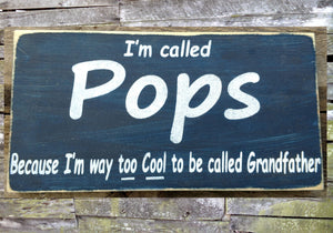 Personalized Sign for Grandfather, Pops, Gift for Grandfather, Grandparents Day Gift, Grandfather's Birthday Gift, Grandad Gift