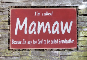 Personalized Sign for Grandmother, Mamaw, Gift for Grandmother, Grandparent's Day Gift, Grandmother's Birthday Gift, Grandma Gift